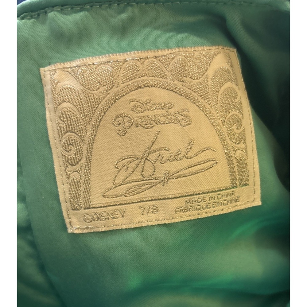 Disney Princess Ariel Girl's Fancy Dress Short Sleeve Iridescent Sequins Sz 7/8 - Picture 6 of 6